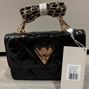 Valentino Orlandi quilted patent crossbody